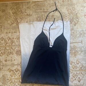 Roxy Ombré Black Halter maxi dress